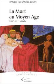 Cover of: mort au Moyen Age: XIIIe-XVIe siècle