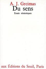 Cover of: Du sens. Essais sémiotiques, tome 1