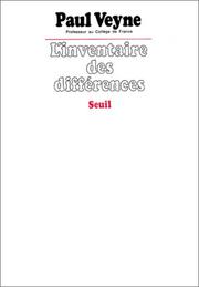Cover of: L' inventaire des différences by Paul Veyne