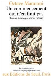 Cover of: Un commencement qui n'en finit pas by Octave Mannoni