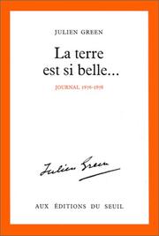 Cover of: La terre est si belle--: 1976-1978