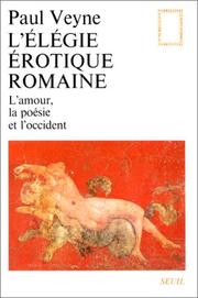 L' élégie érotique romaine by Paul Veyne