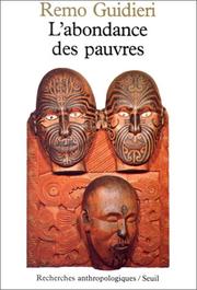 Cover of: L' abondance des pauvres: six aperçus critiques sur l'anthropologie