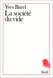 Cover of: La société du vide
