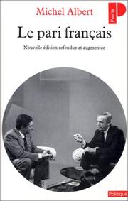 Cover of: Le pari français