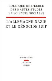 Cover of: L'Allemagne nazie et le genocide juif by 