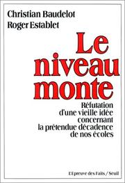 Cover of: Le niveau monte by Christian Baudelot