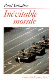 Cover of: Inévitable morale by Paul Valadier