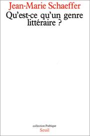 Cover of: Qu'est-ce qu'un genre littéraire?