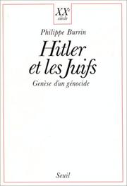 Cover of: Hitler et les juifs by Philippe Burrin