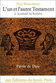 Cover of: L'un et l'autre Testament