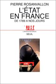 Cover of: L'Etat en France: de 1789 à nos jours