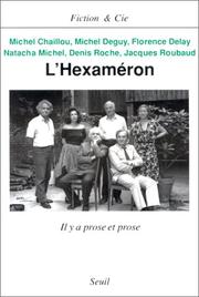 Cover of: L' Hexaméron: il y a prose et prose