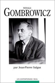 Cover of: Witold Gombrowicz, ou, L'athéisme généralisé by Jean-Pierre Salgas