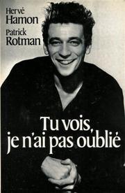 Cover of: Tu vois, je n'ai pas oublié