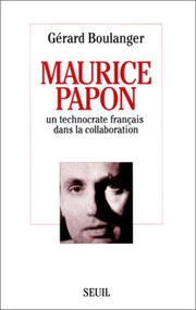 Cover of: Maurice Papon by Gérard Boulanger