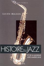 Cover of: Histoire du jazz et de la musique afro-américaine by Lucien Malson