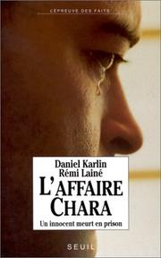 Cover of: L' affaire Chara by Karlin, Daniel, Karlin, Daniel