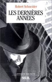 Cover of: dernières années