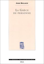 Cover of: La Grèce de personne: les mots sous le mythe