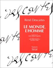 Cover of: Le monde by René Descartes, Annie Bitbol-Hespériès, Jean-Pierre Verdet