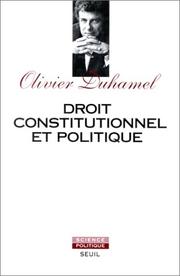 Cover of: Droit constitutionnel et politique