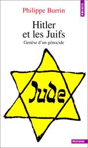 Cover of: Hitler et les Juifs by Philippe Burrin