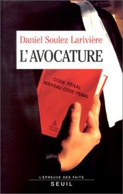 Cover of: L' avocature