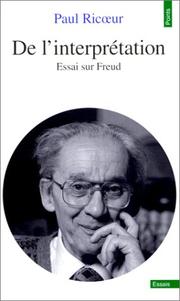 Cover of: De l'interprétation
