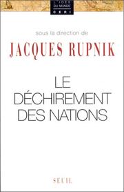 Cover of: Le déchirement des nations