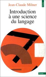 Cover of: Introduction à une science du langage