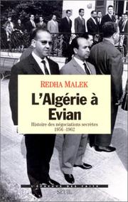 Cover of: L' Algérie à Evian by Rédha Malek