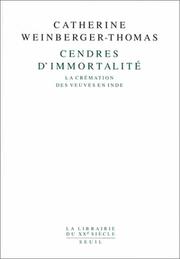 Cover of: Cendres d'immortalité by Catherine Weinberger-Thomas