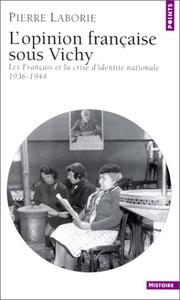 Cover of: L'Opinion française sous Vichy