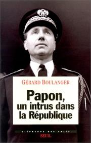 Cover of: Papon: un intrus dans la République