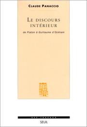 Cover of: Le discours intérieur : de Platon à Guillaume d'Ockham