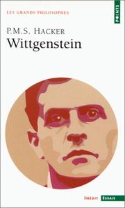 Cover of: Wittgenstein. Sur la nature humaine by PMS Hacker