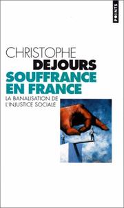 Cover of: Souffrance en France