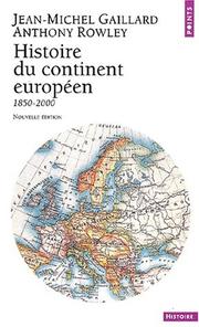 Cover of: Histoire du continent européen