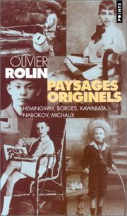 Cover of: Paysages originels by Olivier Rolin