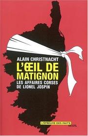 L' œil de Matignon by Alain Christnacht