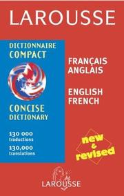 Cover of: Larousse dictionnaire compact français-anglais, anglais français