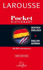 Cover of: Larousse Pocket German-English/English-German Dictionary by Larousse