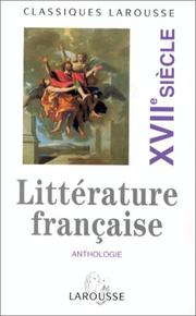 Cover of: Anthologie De La Litterature Francais Xie-xvie Siecle (Petits Classiques Larousse)