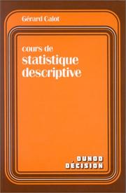 Cover of: Cours de statistique descriptive