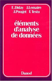 Cover of: Eléments d'analyse de données