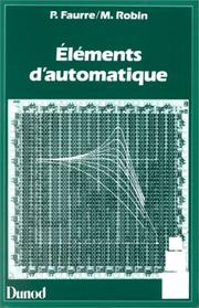 Cover of: Eléments d'automatique