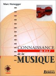 Cover of: Connaissance de la musique