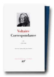 Cover of: Correspondance by Voltaire