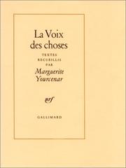 Cover of: La Voix des choses
